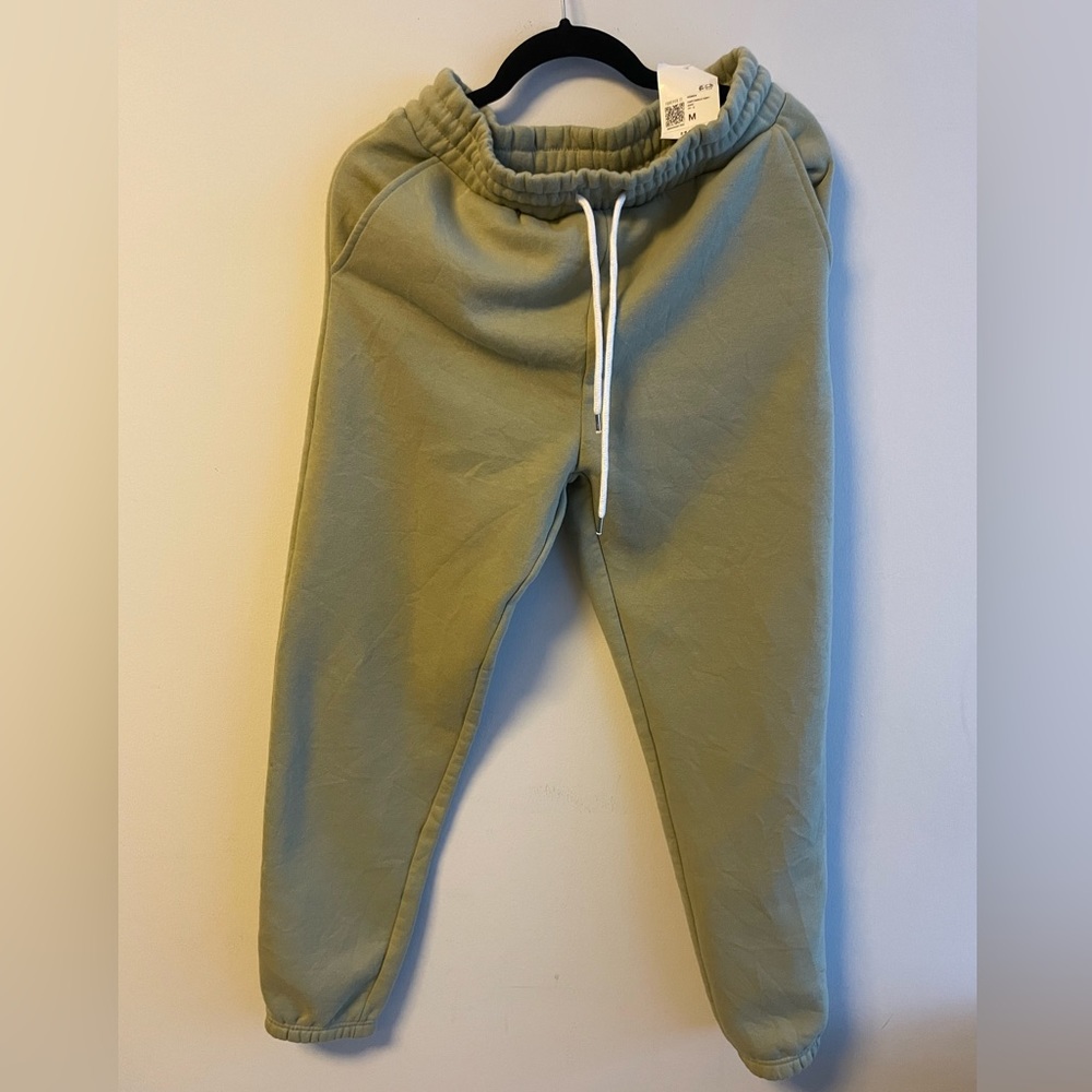 Green jogger sweatpants